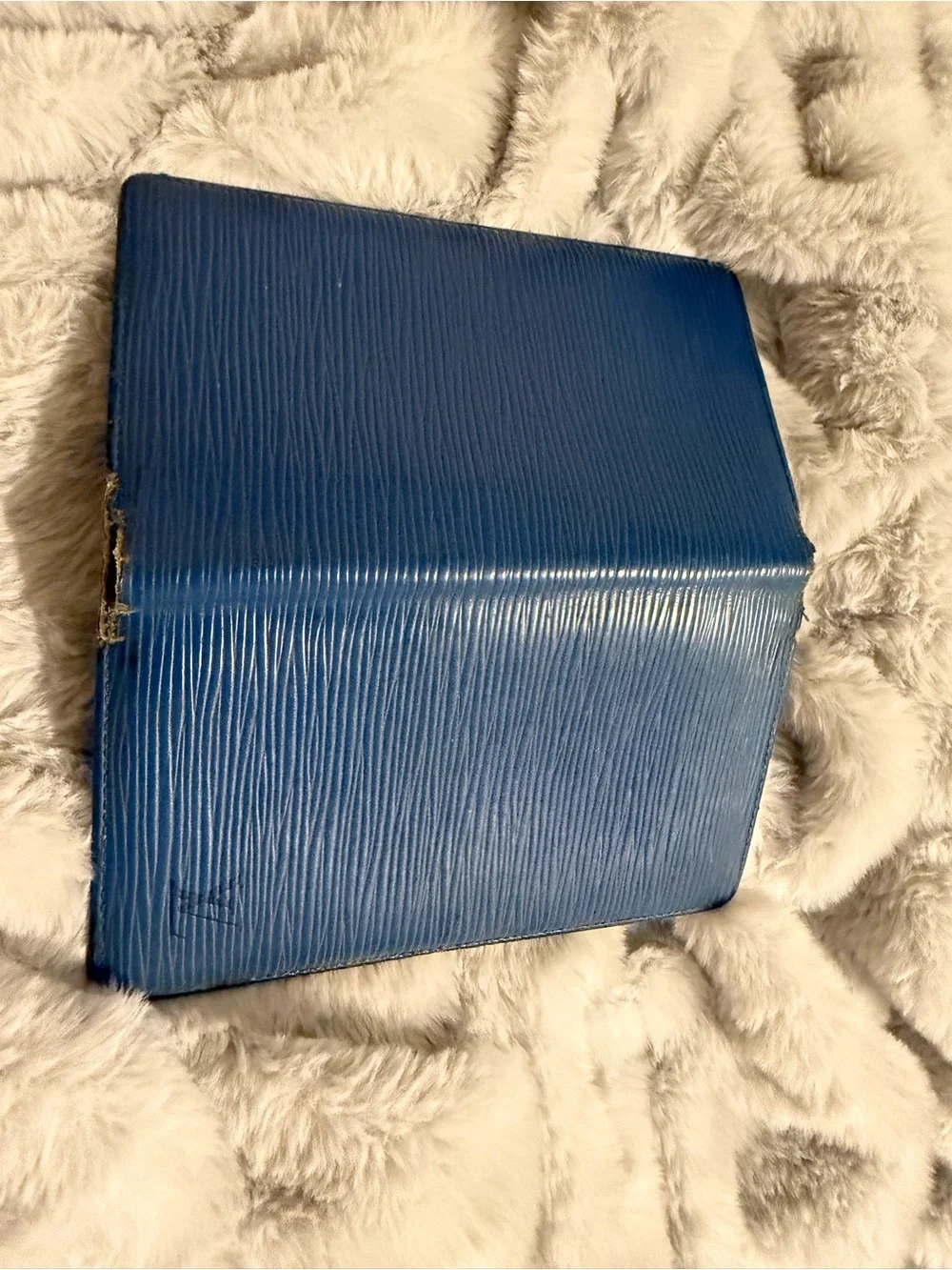 Louis Vuitton Blue Textured Long Wallet